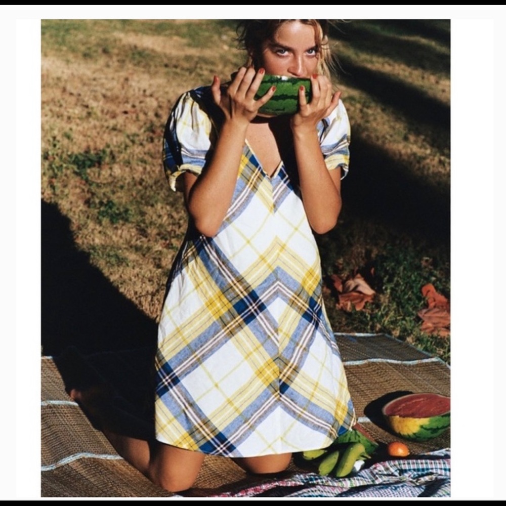 Urban Outfitters Peppa Plaid Mini Dress Size SM - Picture 3 of 16